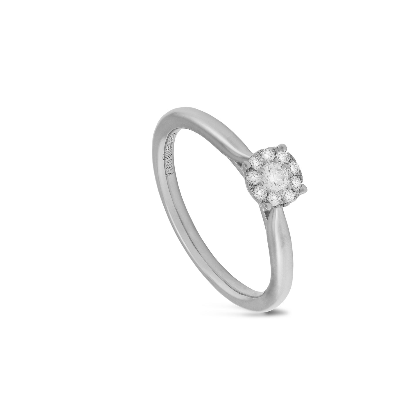 Hvidgulds ring 18 kt m. brillant