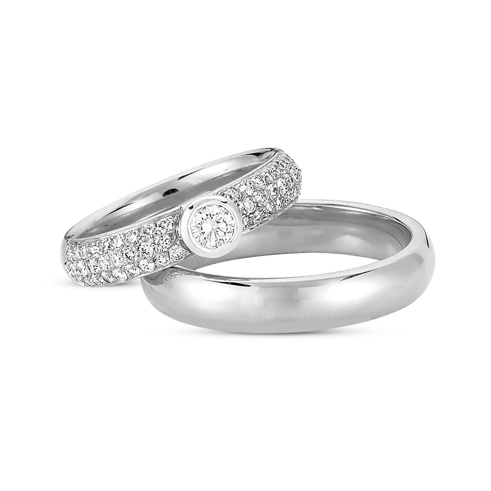 Nuran Vielses ringe A3614 14kt Hvidguld (pris fra 13.075,00,- pr. stk.)