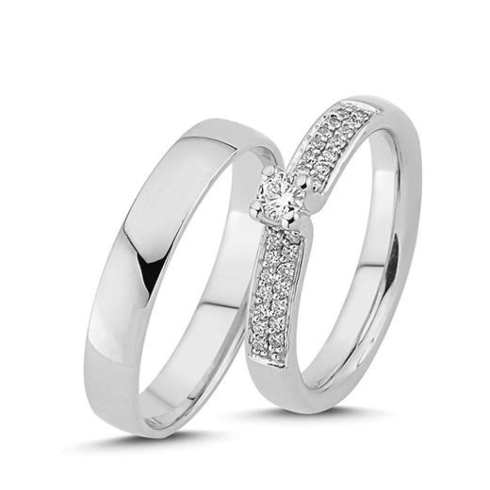 Nuran Vielses ringe A4086 14kt Hvidguld (pris fra 7.275,00,- pr. stk.)