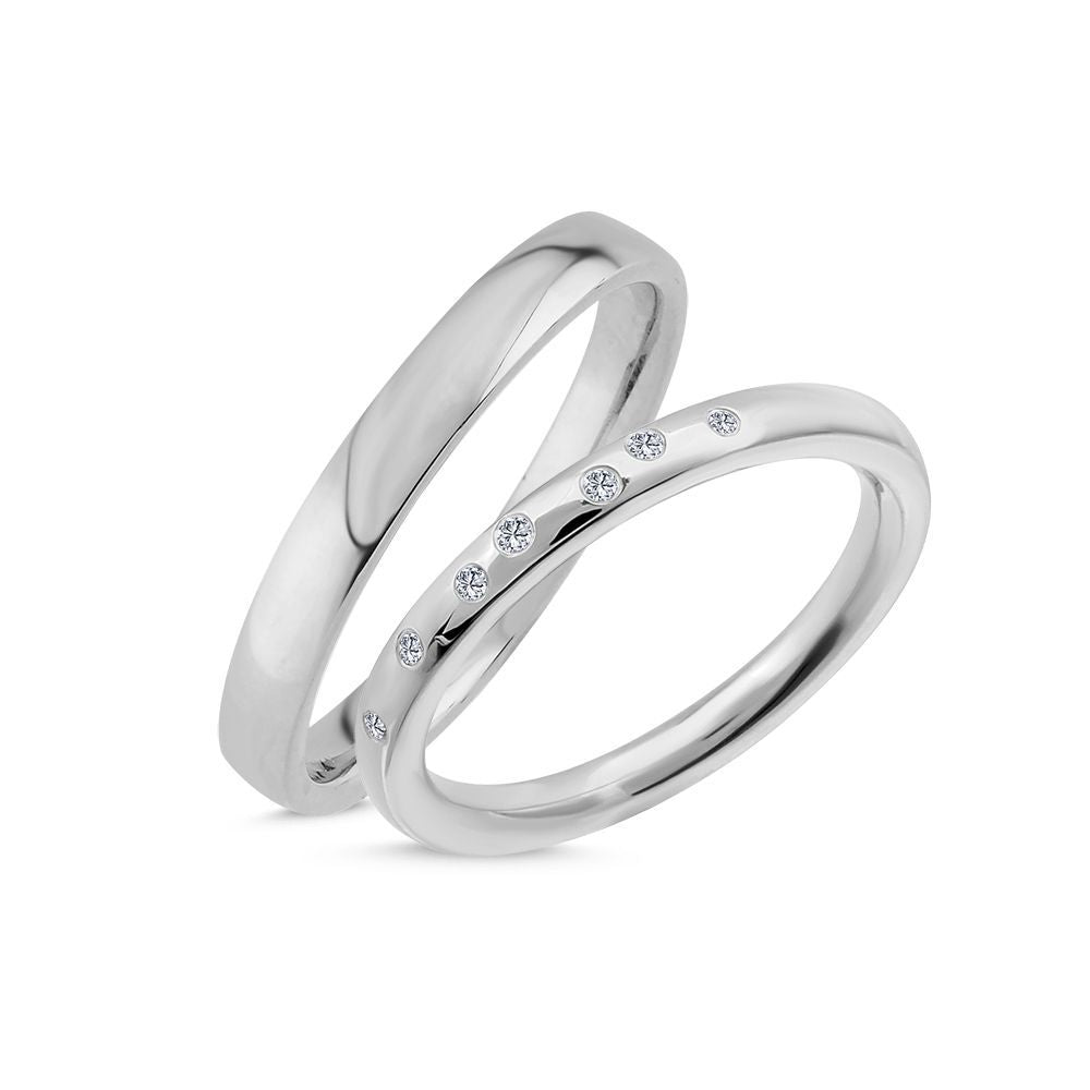 Nuran Vielses ringe A4141 14kt Hvidguld (pris fra 14.550,00,- pr. stk.)