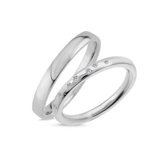 Nuran Vielses ringe A4141 14kt Hvidguld (pris fra 14.550,00,- pr. stk.)