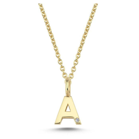 Nuran 14kt Bogstav vedhæng rødguld