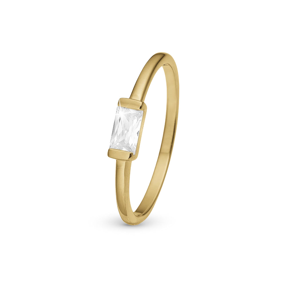 Christina Jewelry ring White Single Baguette