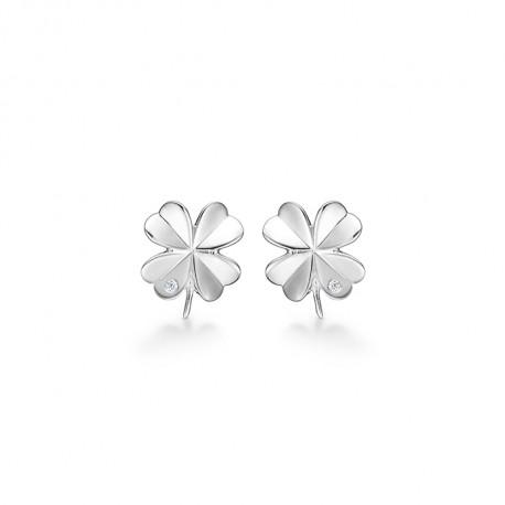 Mads Z Clover øreringe i sølv