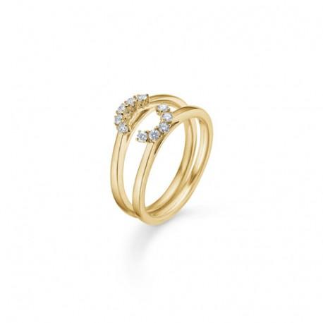 Mads Z Crown Tiara Ring i 14 kt. Guld med Brillanter