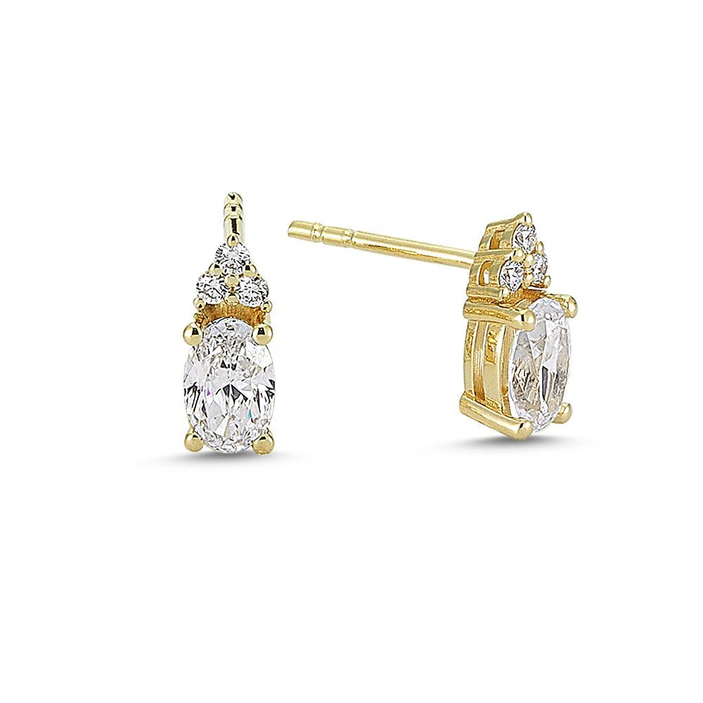 Nuran Dahlia ørestikker 0,62ct, 14kt Rødguld