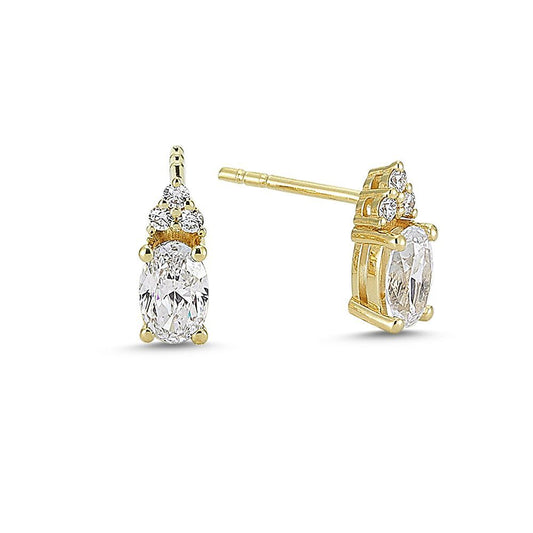 Nuran Dahlia ørestikker 0,62ct, 14kt Rødguld