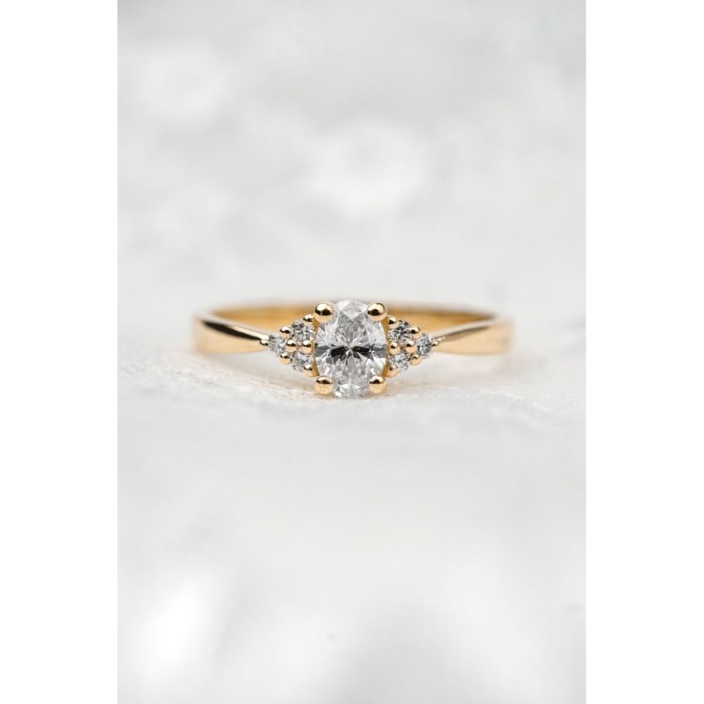 Nuran Dahlia ring 0,35ct, 14kt Rødguld