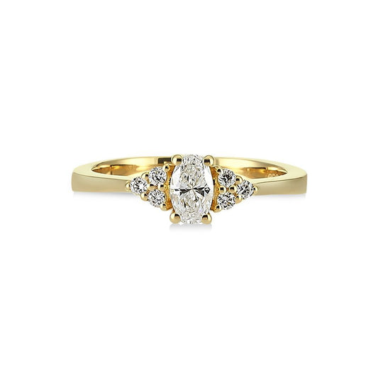 Nuran Dahlia ring 0,35ct, 14kt Rødguld