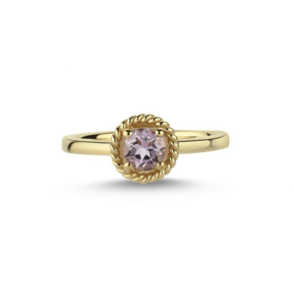14kt Darling ring med pink ametyst