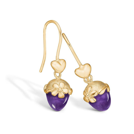 Blossom ørehænger - Ametyst