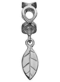 Christina charm til sølv/læderarmbånd 4mm