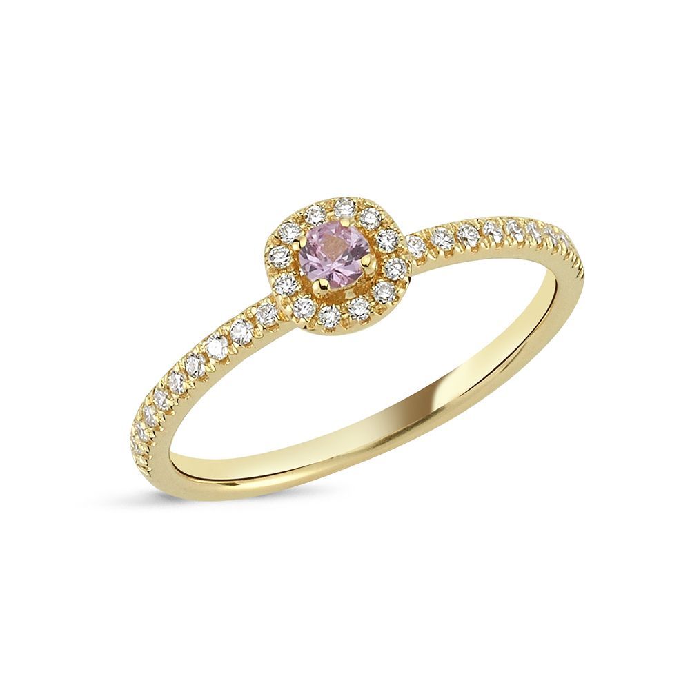 Nuran Sofia ring 0,17ct, Pink Safir, 14kt Rødguld