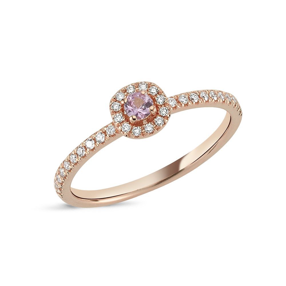 Nuran Sofia ring 0,17ct, Pink Safir, 14kt Rosaguld