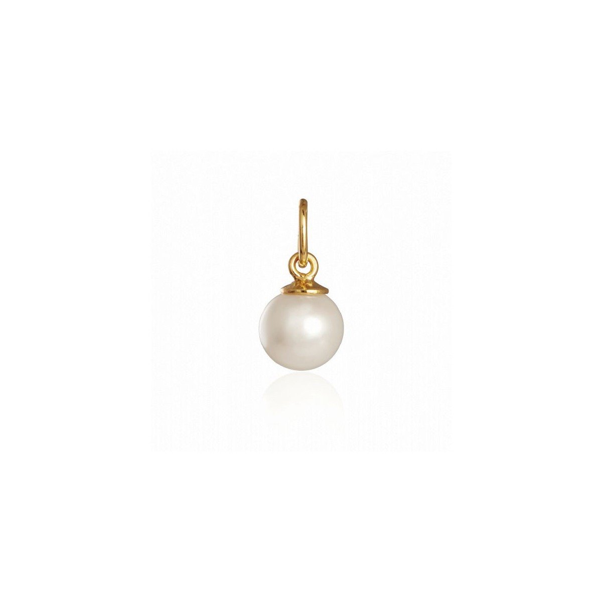 Susanne Friis Bjørner forgyldt vedh m Ferskvands kulturperle