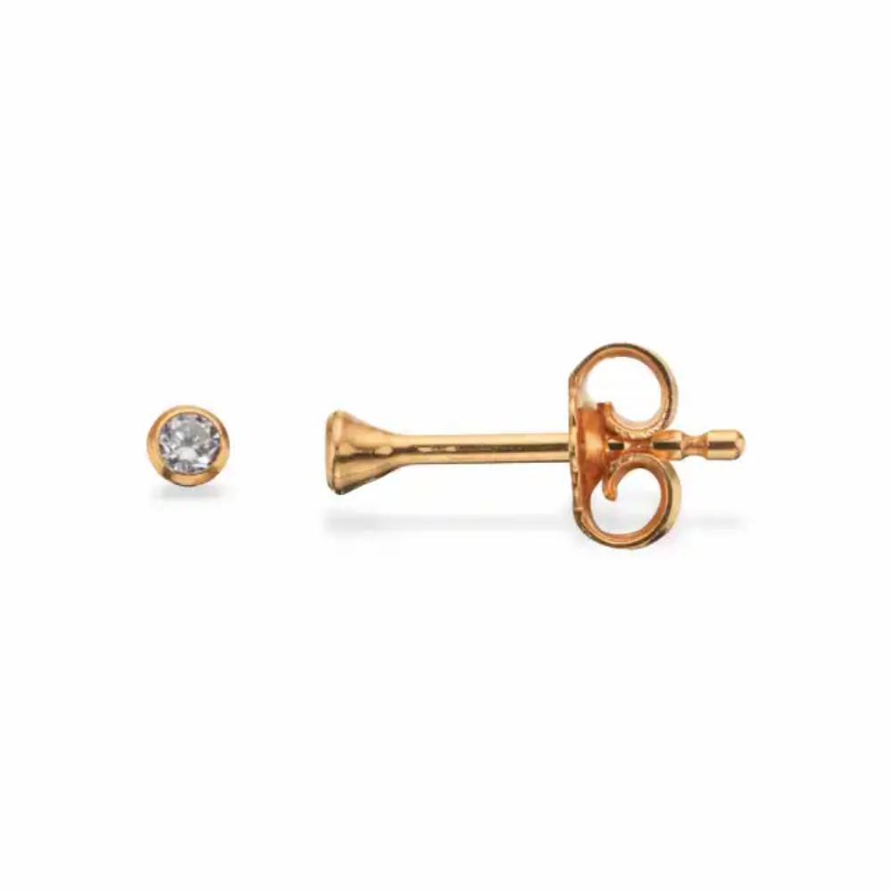 Ørepynt syn. zir. 2 mm forgyldt