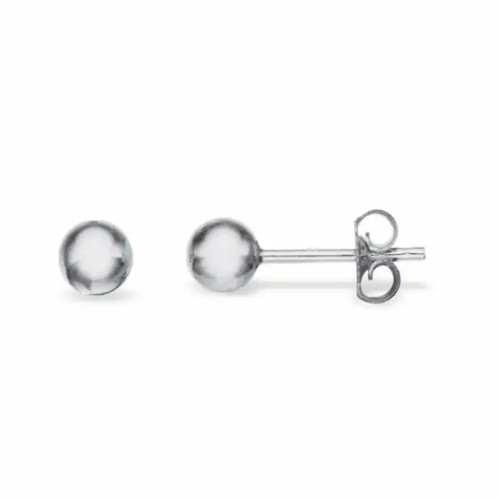 Ørepynt kugle 5 mm sølv