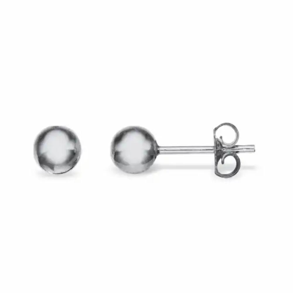 Ørepynt kugle 6 mm sølv