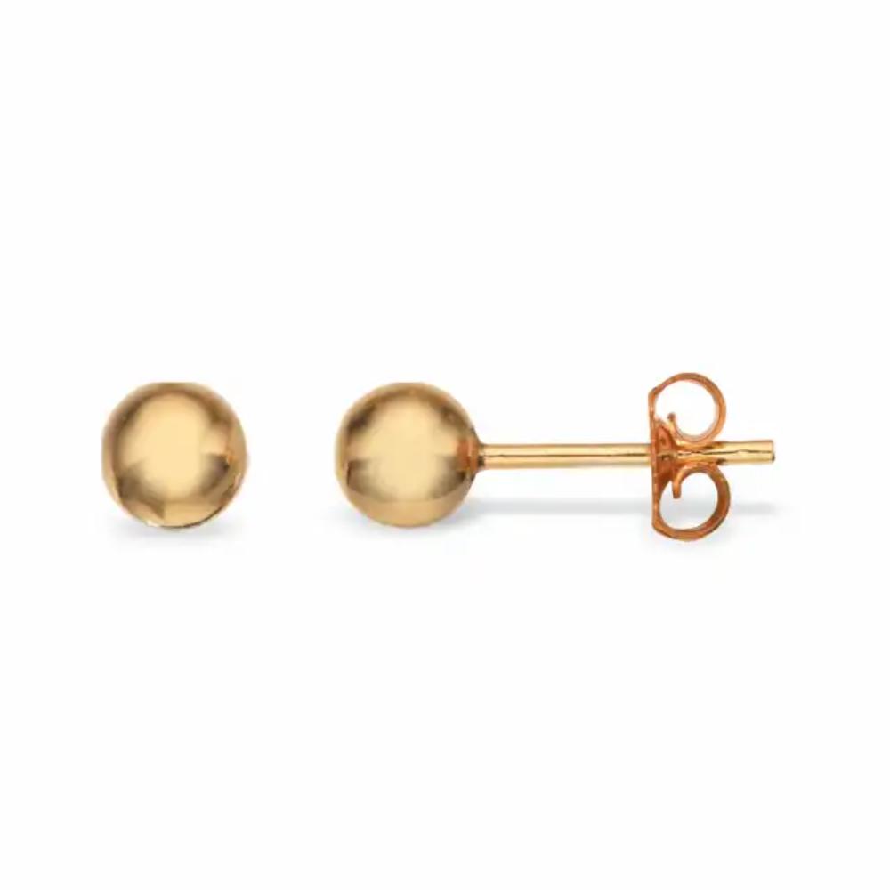 Ørepynt kugle 6 mm forgyldt