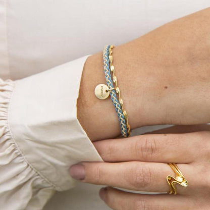Nordahl Jewellery Håndflettet armbånd STUDENT blå