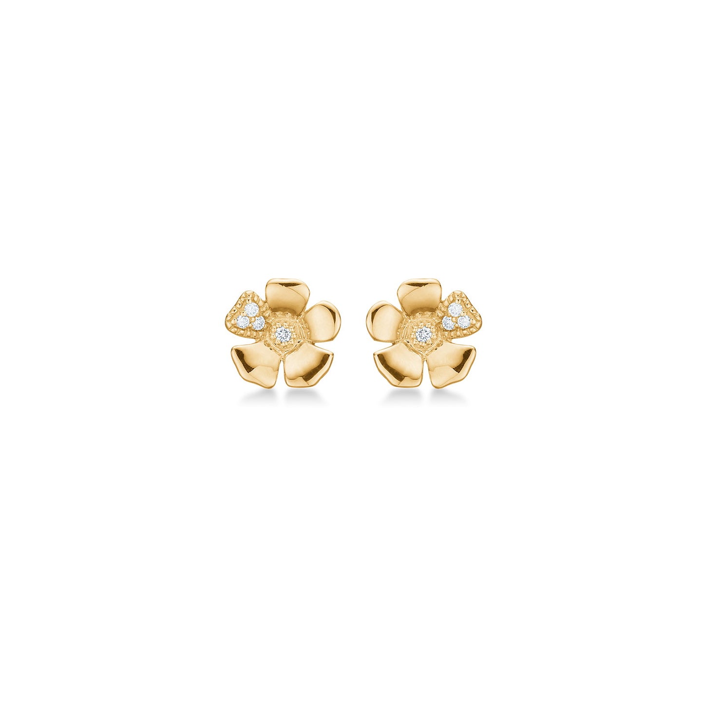 Mads Z 14 kt. ørestikker Fleur m. 0,028 ct. W.SI