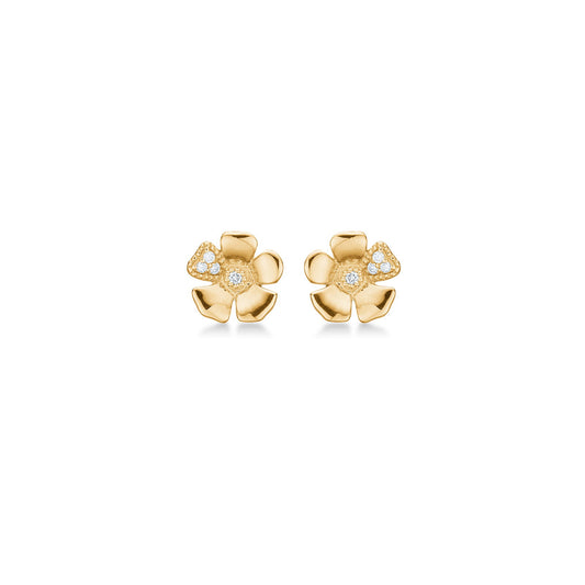 Mads Z 14 kt. ørestikker Fleur m. 0,028 ct. W.SI