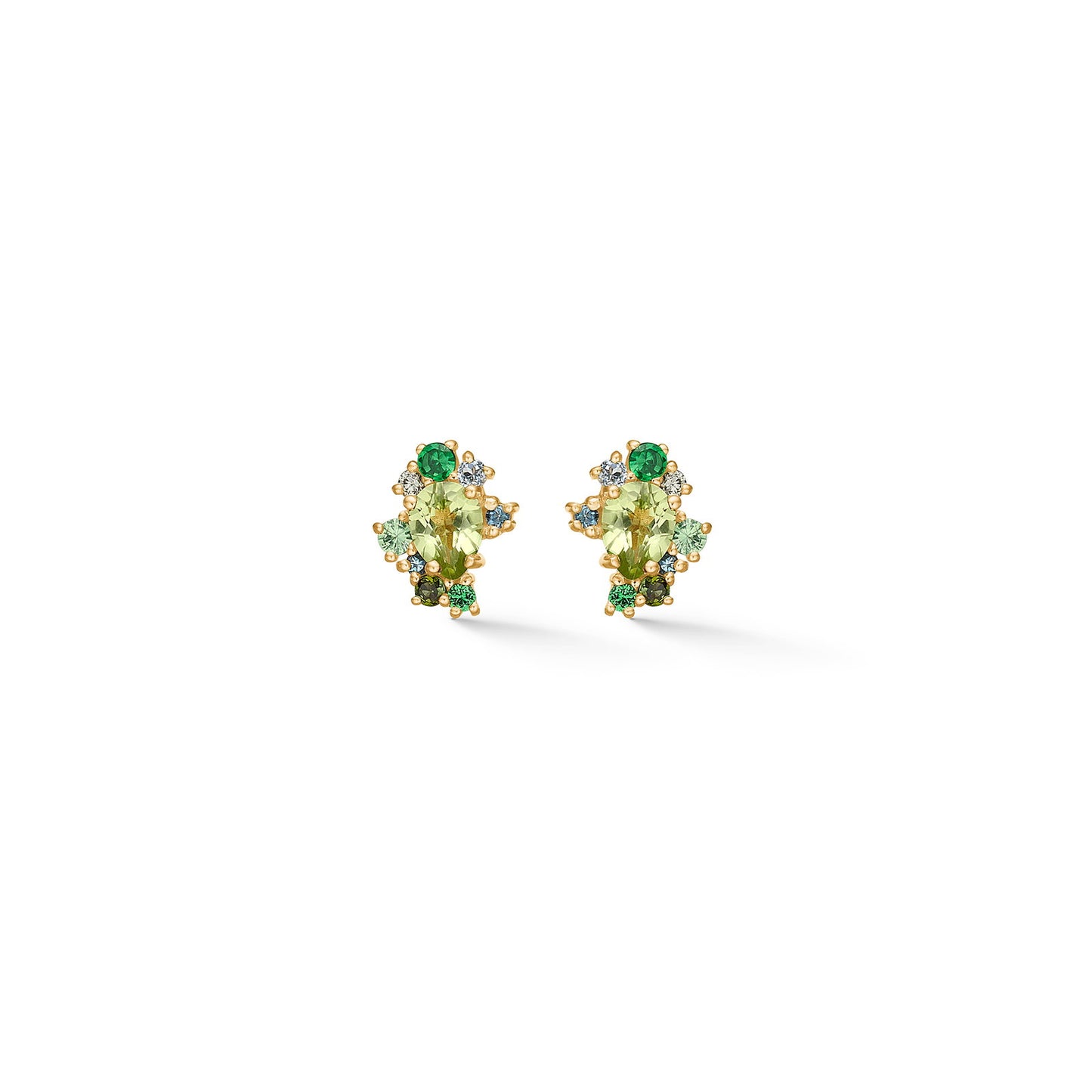 Mads Z 14 kt. ørestik Four Seasons-Spring Petite m. peridot