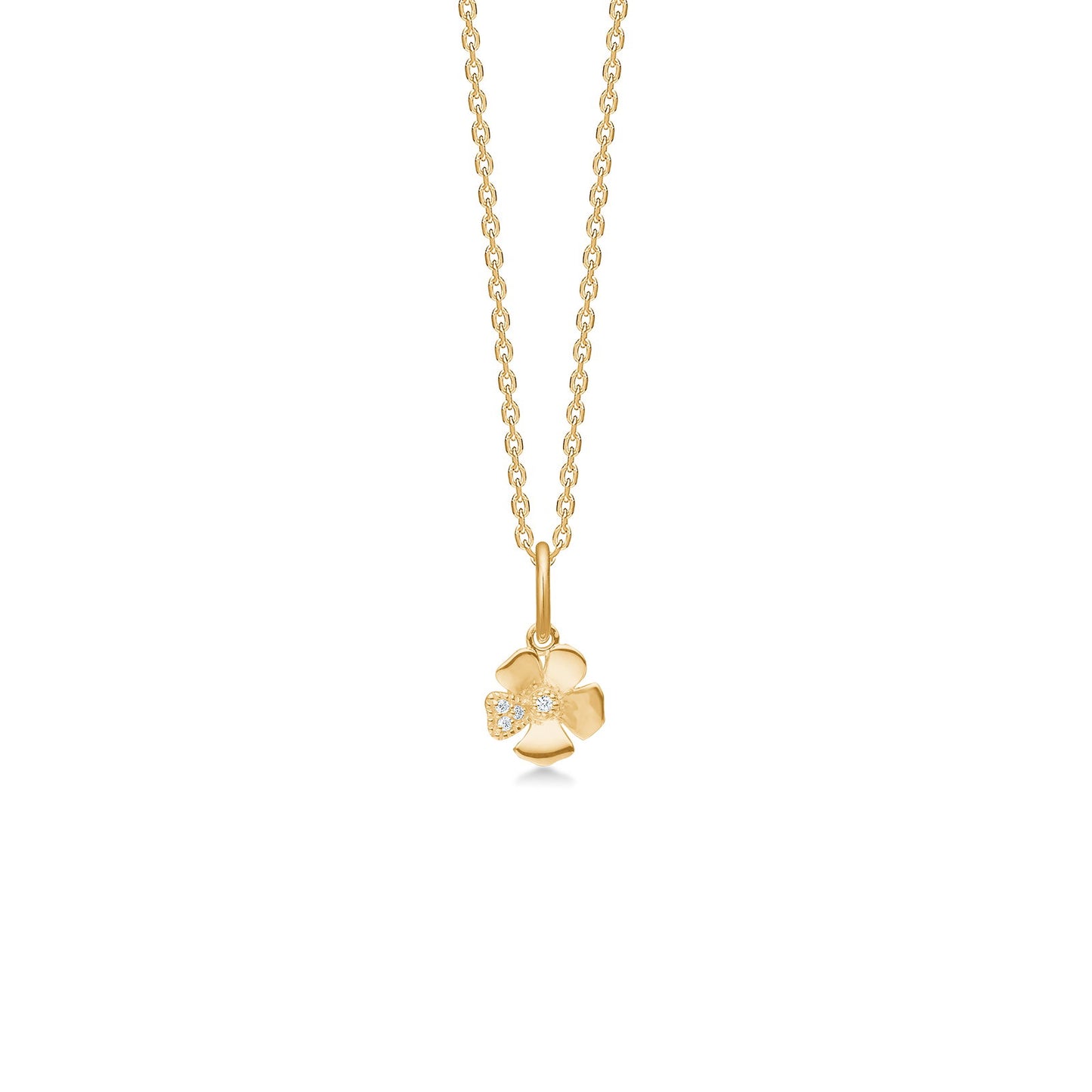 Mads Z  14kt. vedhæng Fleur m. 0,014 ct. W.SI