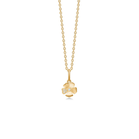 Mads Z  14kt. vedhæng Fleur m. 0,014 ct. W.SI