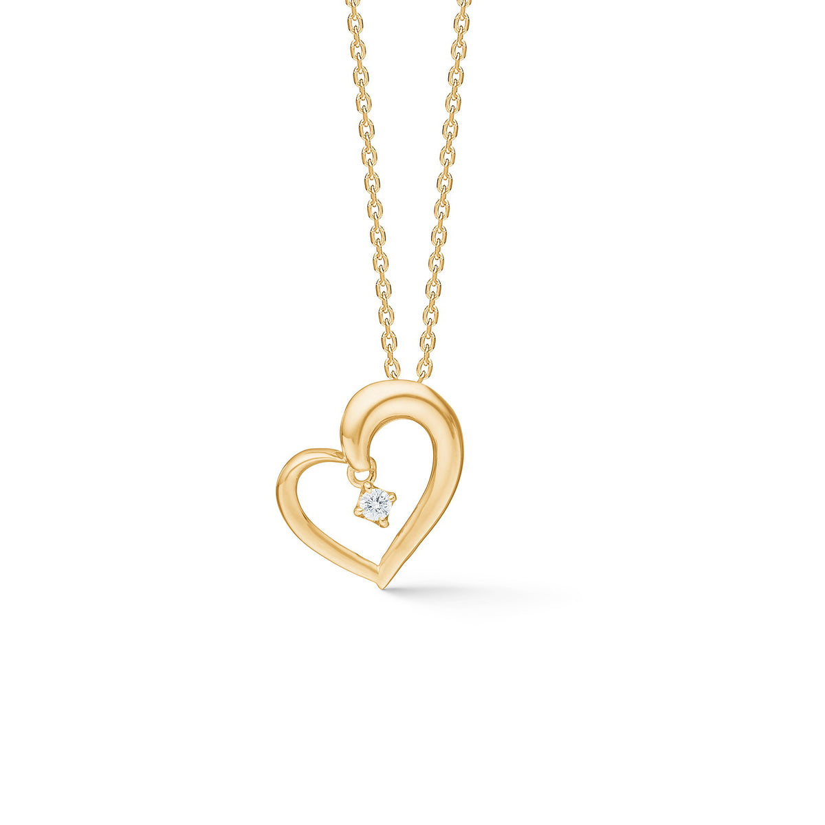 Mads Z vedhæng "Crown Heart" med 0,04 ct. brillant W.SI