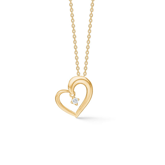 Mads Z vedhæng "Crown Heart" med 0,04 ct. brillant W.SI