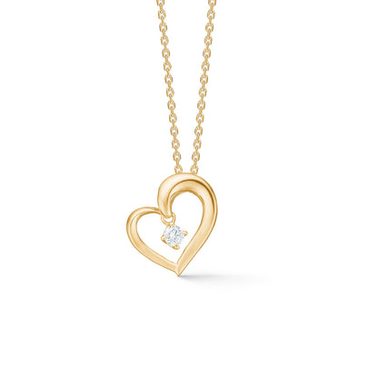 Mads Z vedhæng "Crown Heart" med 0,09 ct. brillant W.SI
