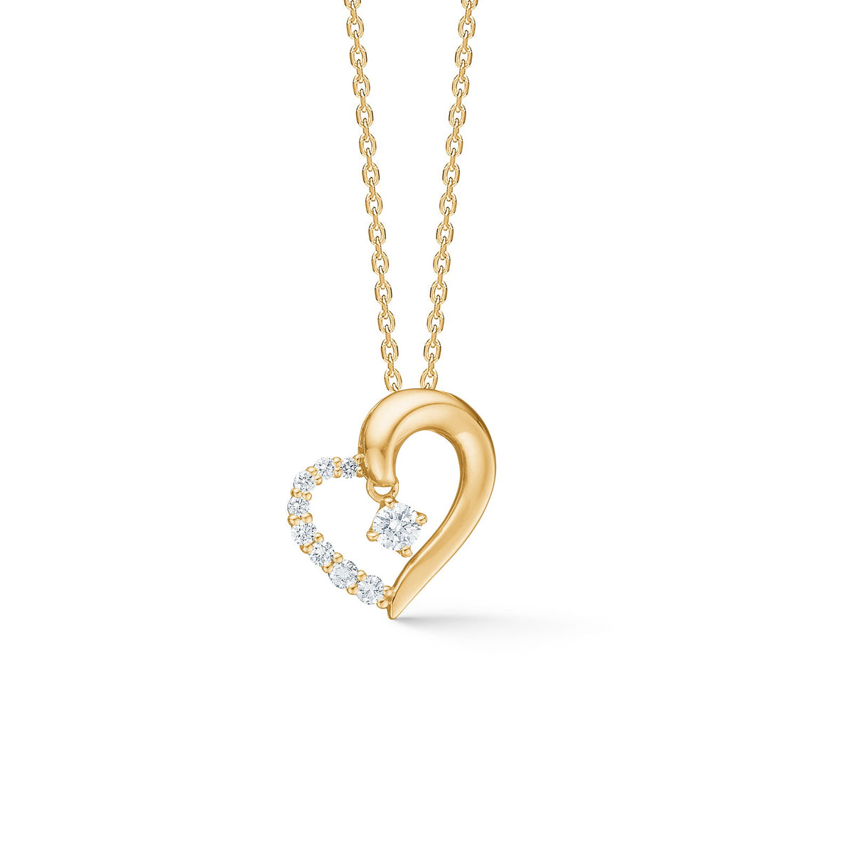 Mads Z vedhæng "Crown Heart" med 0,20 ct. brillant W.SI
