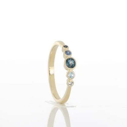 Mads Z "Blue Poetry" 14 kt. ring m. London Blue Topas