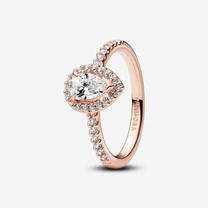 Pandora Forgyldt rosegold ring med cubic zirkonia