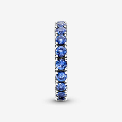Panora Sølv Ring m. Prinsess blue crystal