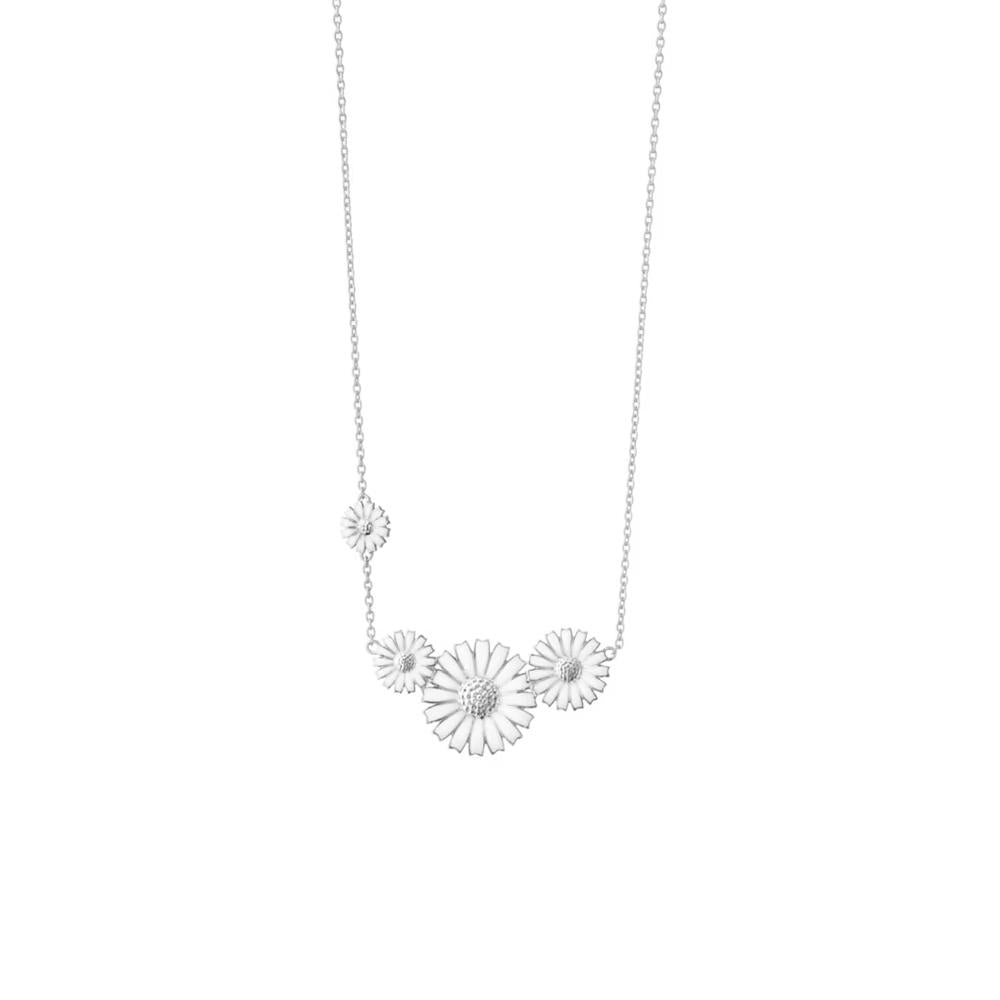 Georg Jensen Daisy 4 Flower Necklace silver