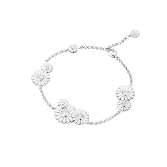 Georg Jensen Daisy 9 Flower Layred Bracelet silver