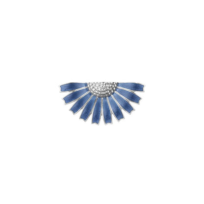 Outlet Georg Jensen Daisy Half Flower Blue Brooch silver