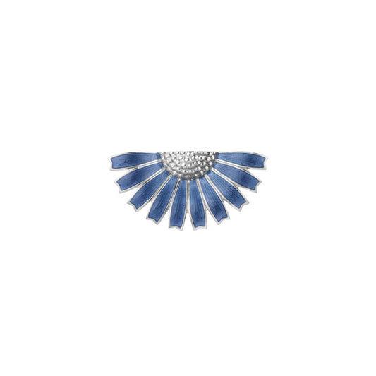 Outlet Georg Jensen Daisy Half Flower Blue Brooch silver