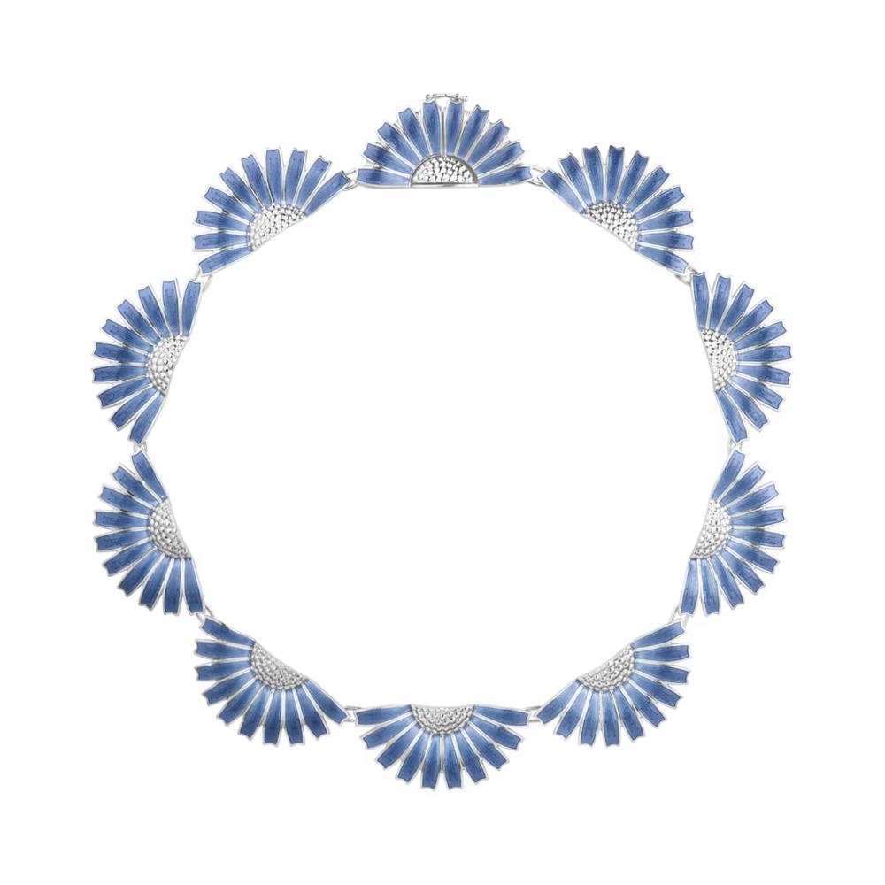 Georg Jensen Daisy Half Flower Necklace silver
