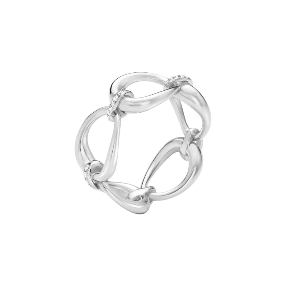 Georg Jensen Offsprings Ring Silver and Diamond 0,14ct.