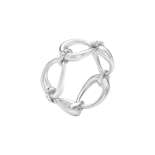 Georg Jensen Offsprings Ring Silver and Diamond 0,14ct.