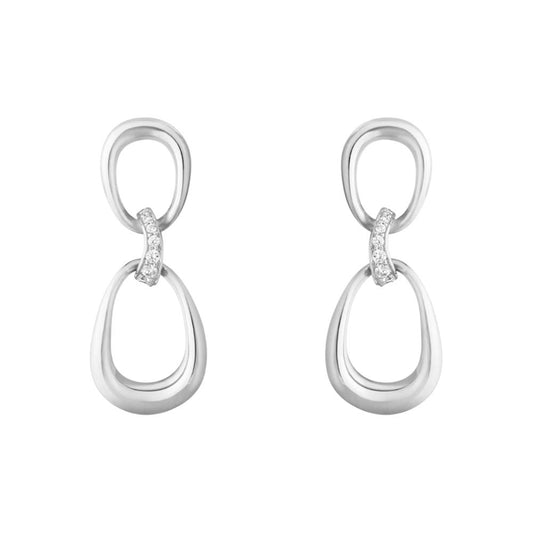 Georg Jensen Offsprings Earrings Silver and Diamond 0,05ct.