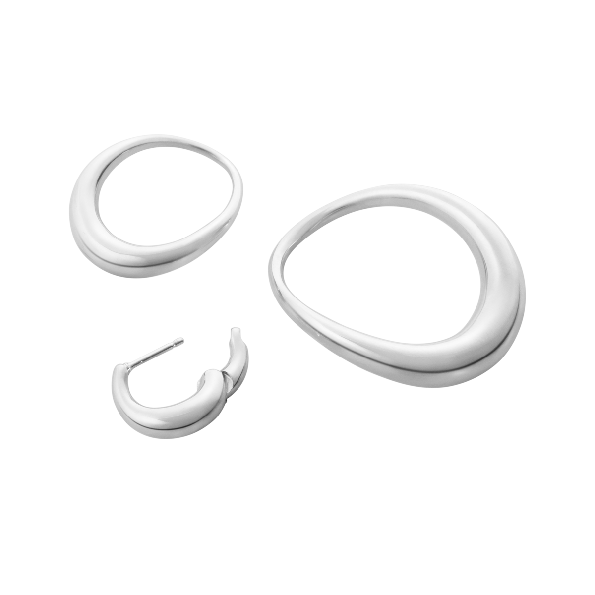 Georg Jensen Offsprings Double Element Earring Large