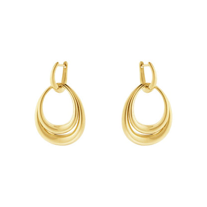 Georg Jensen Offspring Double Element Medium Earring YG