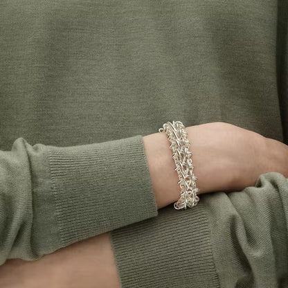 Georg Jensen WEFT armbånd med dobbelte led