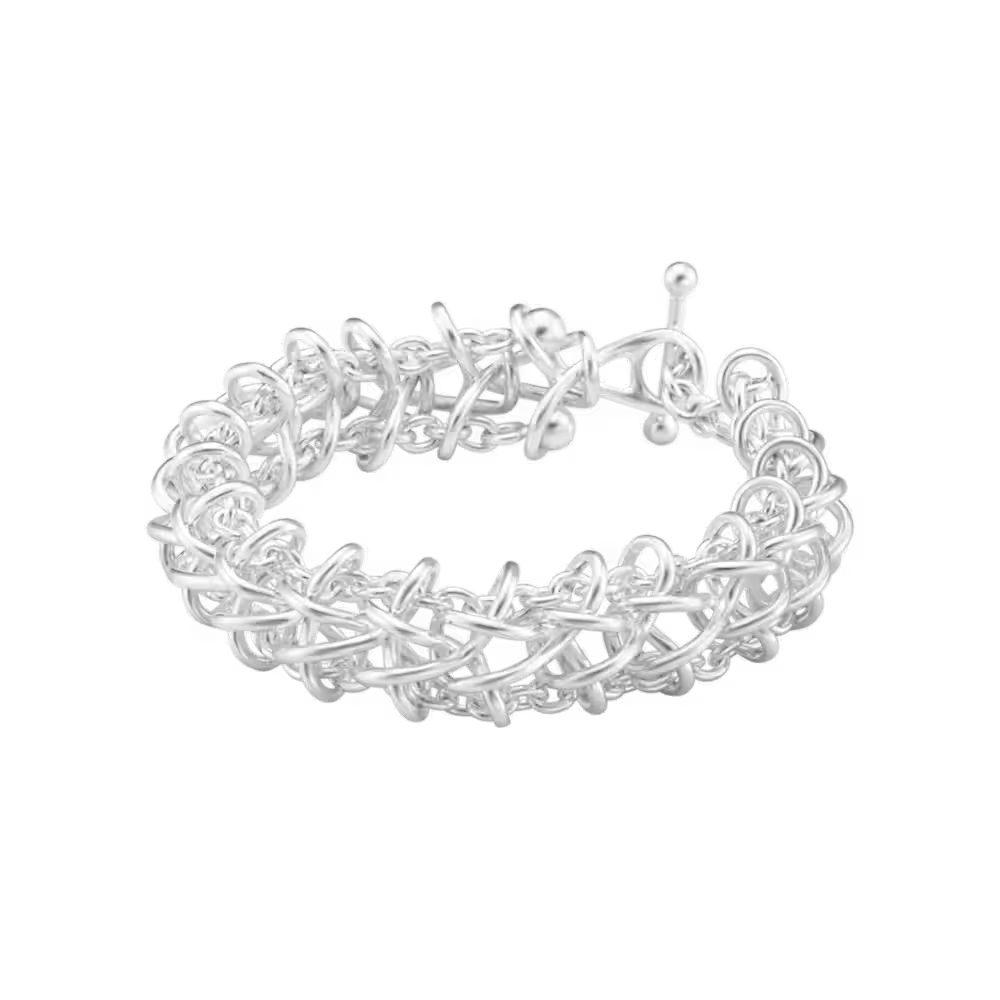 Georg Jensen WEFT armbånd med dobbelte led