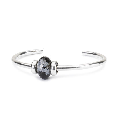 Trollbeads Snowflake Obsidian Facet Bead