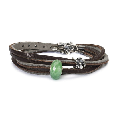 Trollbeads, Armbånd, Brun læder/sølv uden lås